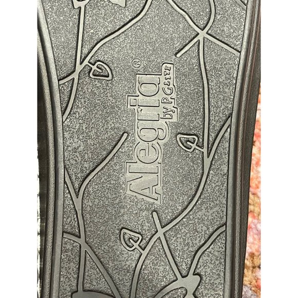 Allegria Mary Jane Black Sparkle Metallic Shoes Sz 38W - Picture 8 of 8